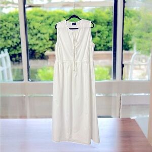 ASOS Poplin Tie Front White Maxi Dress. Size Large. Like new.